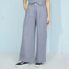 DOO AUSTRALIA - Pantalón Wide leg Mujer Tiro medio