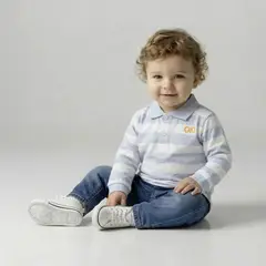 YAMP - Camiseta manga larga para Bebé niño de Algodón