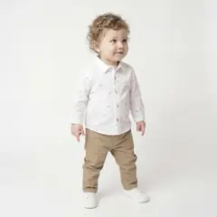 YAMP - Sets Camisa manga larga + Pantalón para Bebé niño en Algodón