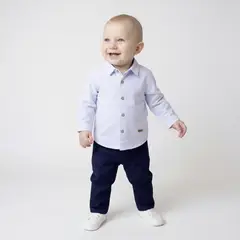 YAMP - Sets Camisa manga larga + Pantalón para Bebé niño en Algodón