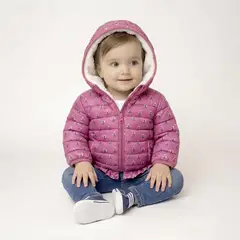 YAMP - Chaqueta Con capucha para Bebé niña Acolchado