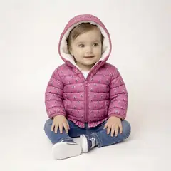 YAMP - Chaqueta Con capucha para Bebé niña Acolchado