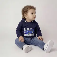 YAMP - Saco Con capucha para Bebé niño con Estampado de Algodón