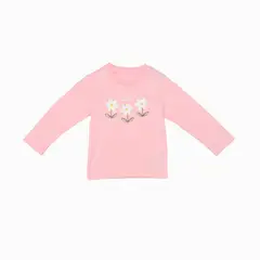 YAMP - Camiseta manga larga para Bebé niña en Algodón