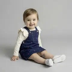 YAMP - Sets Jardinera + Camiseta manga larga para Bebé niña en Algodón