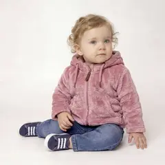 YAMP - Saco Con capucha para Bebé niña Efecto pelo