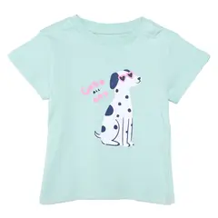 YAMP - Camiseta para Bebé niña con Estampado de Algodón