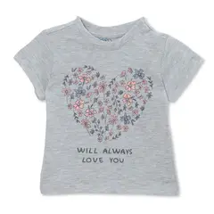 YAMP - Camiseta para Bebé niña con Estampado de Algodón