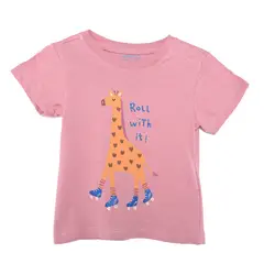 YAMP - Camiseta para Bebé niña con Estampado de Algodón