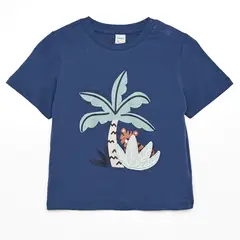 YAMP - Camiseta para Bebé niño con Estampado Manga corta de Algodón