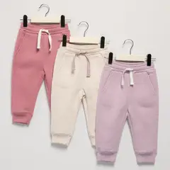 YAMP - Pack de 3 Jogger para Bebé niña de Algodón