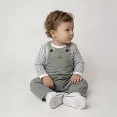 YAMP - Sets Jardinera + manga larga para Bebé niño en Algodón