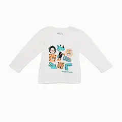 YAMP - Camiseta manga larga para Bebé niño en Algodón
