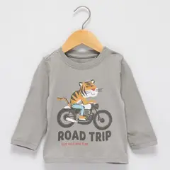 YAMP - Camiseta manga larga para Bebé niño en Algodón