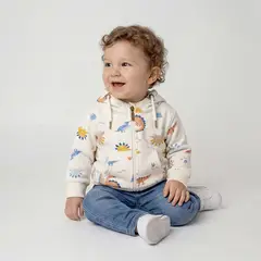 YAMP - Saco Con capucha para Bebé niño con Estampado de Algodón
