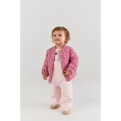 YAMP - Chaqueta para Bebé niña con Flores de Algodón