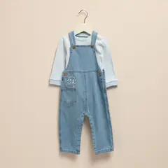 YAMP - Sets Jardínera + Body manga larga para Bebé niño en Algodón