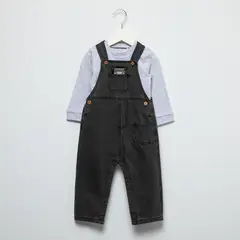 YAMP - Sets Jardínera + Body manga larga para Bebé niño en Algodón