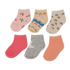 YAMP - Medias para Bebe niña Corto Pack de 6