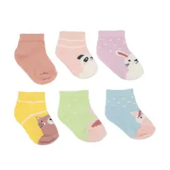 YAMP - Medias para Bebe niña Corto Pack de 6