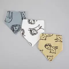 YAMP - Babero Bandada Pack de 3 unidades Unisex para bebé (0 a 2 años)