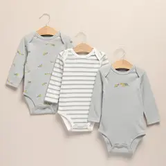 YAMP - Bodie para Bebé niño Pack de 3 unidades de Algodón