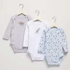 YAMP - Bodie para Bebé niño Pack de 3 unidades de Algodón