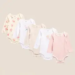 YAMP - Bodie para Bebé niña Pack de 5 unidades de Algodón