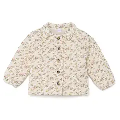 YAMP - Chaqueta para Bebé niña de Flores Manga larga de Algodón