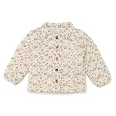 YAMP - Chaqueta para Bebé niña de Flores Manga larga de Algodón