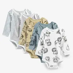 YAMP - Bodie para Bebé niño Pack de 5 unidades de Algodón