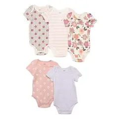 YAMP - Bodie para Bebé niña Pack de 5 unidades de Algodón