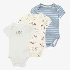 YAMP - Bodie para Bebé niño Pack de 3 unidades de Algodón