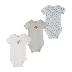 YAMP - Bodie para Bebé niño Pack de 3 unidades de Algodón