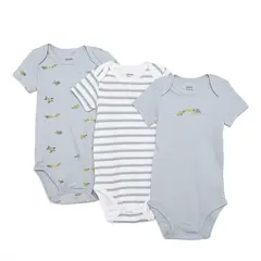 YAMP - Bodie para Bebé niño Pack de 3 unidades de Algodón