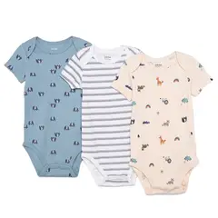 YAMP - Bodie para Bebé niño Pack de 3 unidades de Algodón