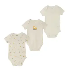 YAMP - Bodie para Bebé niño Pack de 3 unidades de Algodón