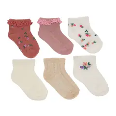 YAMP - Medias para Bebé niña Cortas Pack de 6 pares