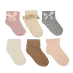 YAMP - Medias para Bebé niña Cortas Pack de 6 pares