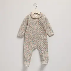 YAMP - Enterizo para Bebé niña con Flores Manga larga de Algodón