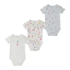 YAMP - Bodies para Bebé niña Pack de 3 unidades de Algodón