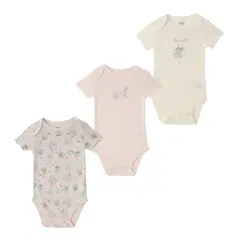 YAMP - Bodies para Bebé niña Pack de 3 unidades de Algodón