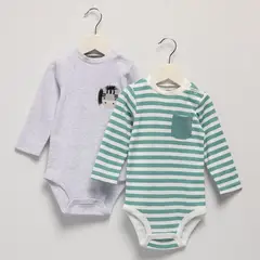 YAMP - Bodie para Bebé niño Pack de 2 unidades de Algodón