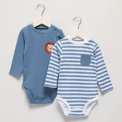 YAMP - Bodie para Bebé niño Pack de 2 unidades de Algodón