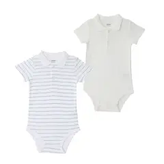 YAMP - Bodie para Bebé niño Pack de 2 unidades Con cuello de Algodón