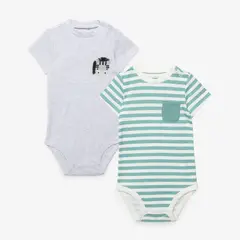 YAMP - Bodie para Bebé niño Pack de 2 unidades de Algodón