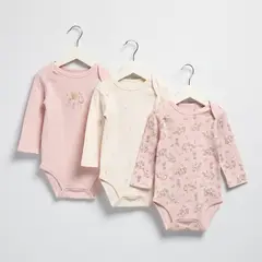 YAMP - Bodie para Bebé niña Pack de 3 unidades de Algodón