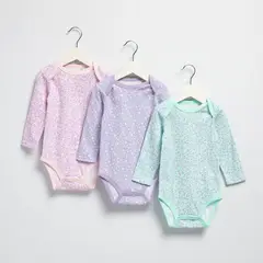 YAMP - Bodie para Bebé niña Pack de 3 unidades de Algodón