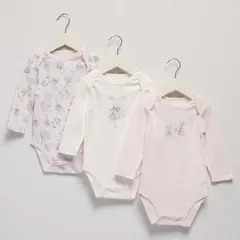 YAMP - Bodie para Bebé niña Pack de 3 unidades de Algodón