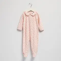 YAMP - Pijama para Bebé niña con Flores Manga larga de Algodón